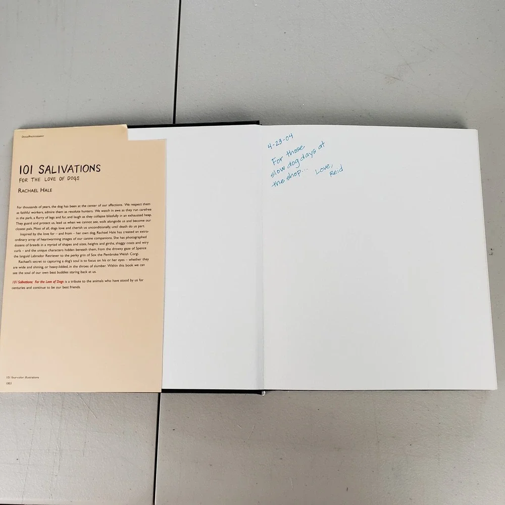 101 Salivations For the Love of Dogs Rachael Hale Hardcover Photography Book